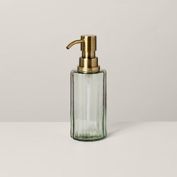 Hearth & Hand Other - Fluted Glass Bathroom Soap Pump Light Green - Hearth & Hand™ with Magnolia